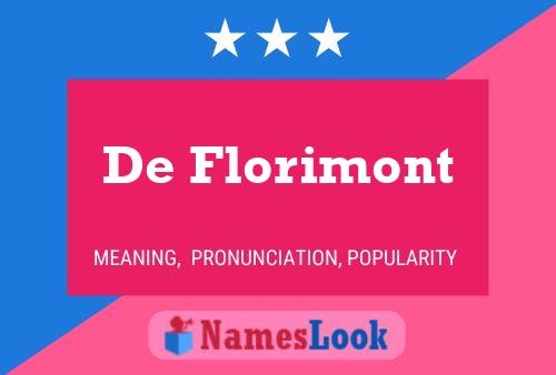 De Florimont 名字海报