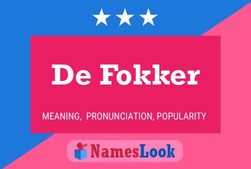 De Fokker 名字海报