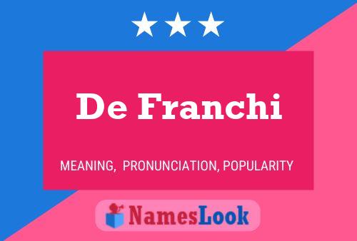 De Franchi 名字海报