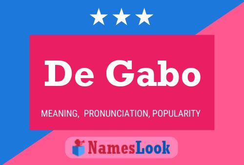 De Gabo 名字海报