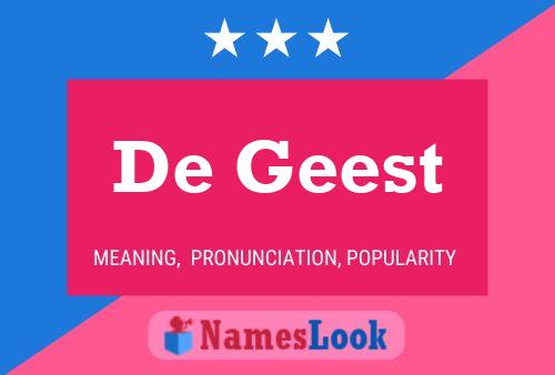 De Geest 名字海报