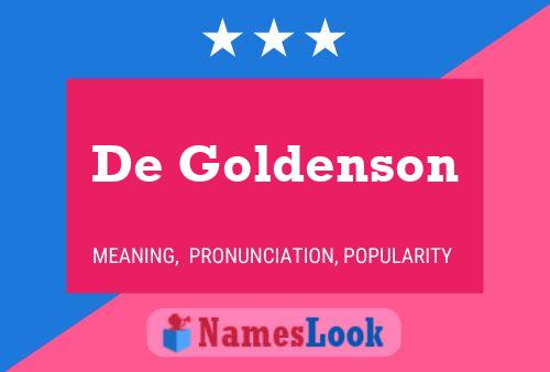 De Goldenson 名字海报