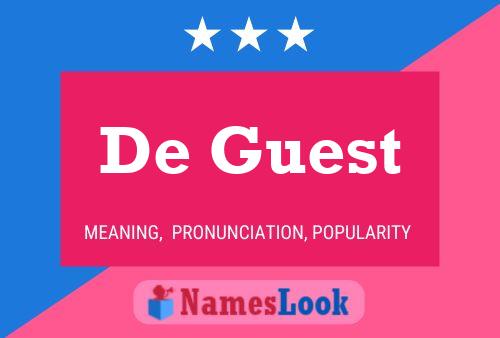 De Guest 名字海报