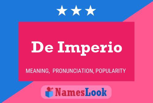 De Imperio 名字海报