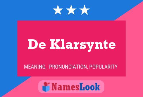 De Klarsynte 名字海报