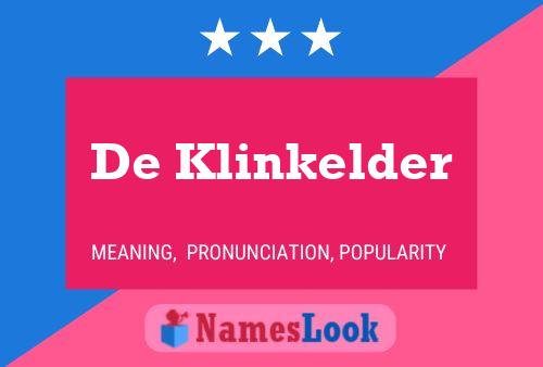 De Klinkelder 名字海报