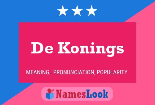 De Konings 名字海报