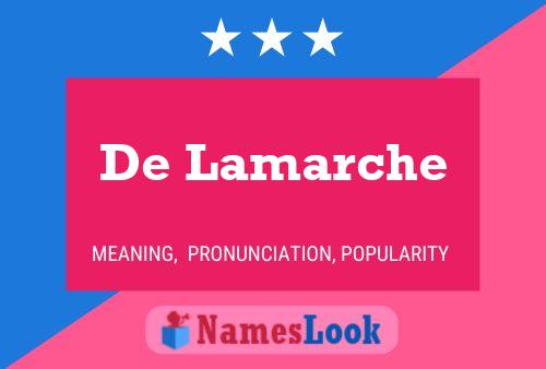 De Lamarche 名字海报