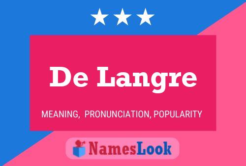 De Langre 名字海报