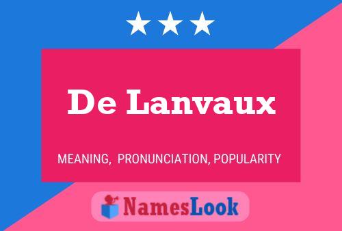 De Lanvaux 名字海报