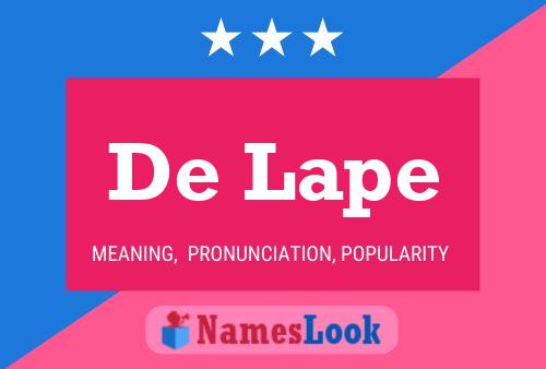 De Lape 名字海报