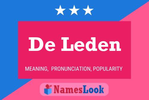 De Leden 名字海报