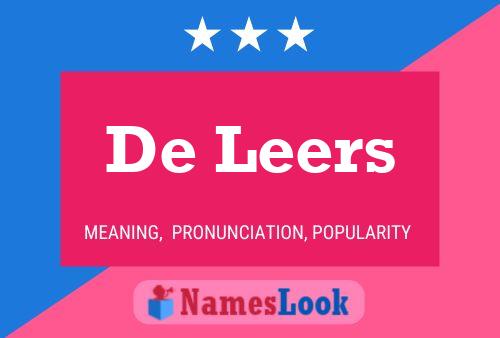 De Leers 名字海报