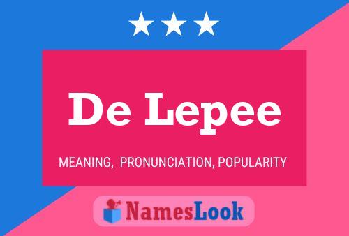 De Lepee 名字海报