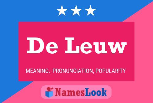 De Leuw 名字海报