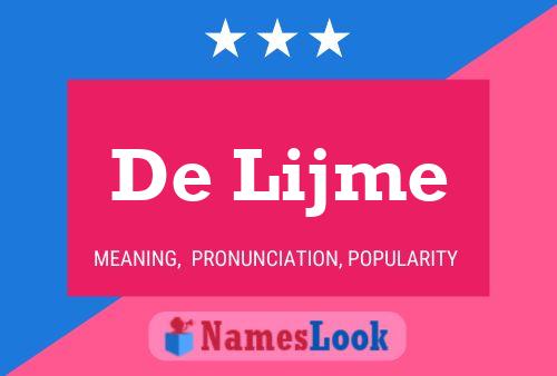 De Lijme 名字海报