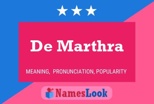 De Marthra 名字海报