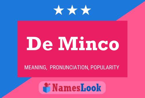 De Minco 名字海报