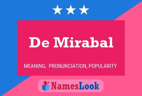 De Mirabal 名字海报