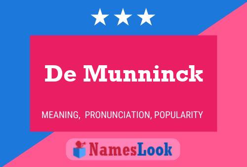 De Munninck 名字海报