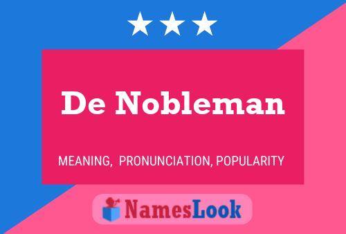 De Nobleman 名字海报