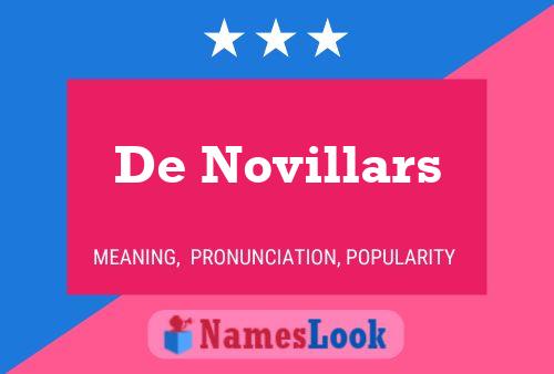 De Novillars 名字海报