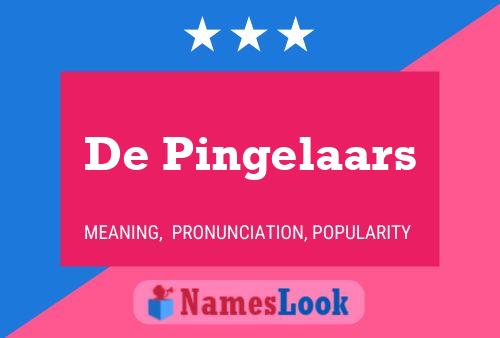 De Pingelaars 名字海报