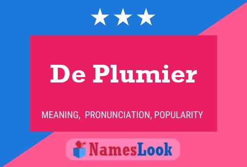 De Plumier 名字海报