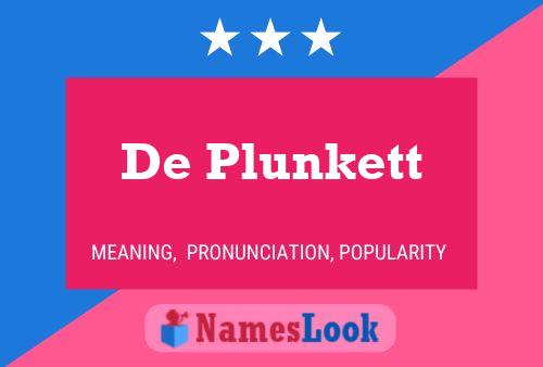 De Plunkett 名字海报