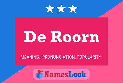 De Roorn 名字海报