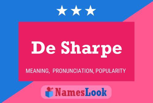 De Sharpe 名字海报