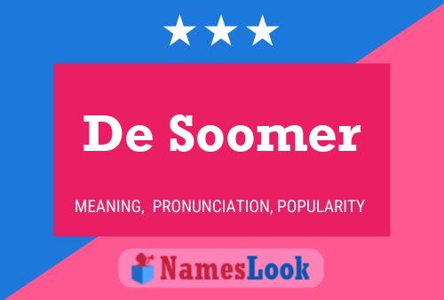 De Soomer 名字海报