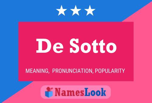 De Sotto 名字海报