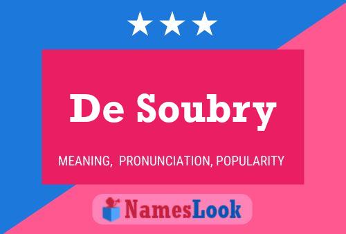 De Soubry 名字海报