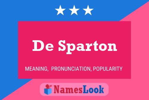 De Sparton 名字海报