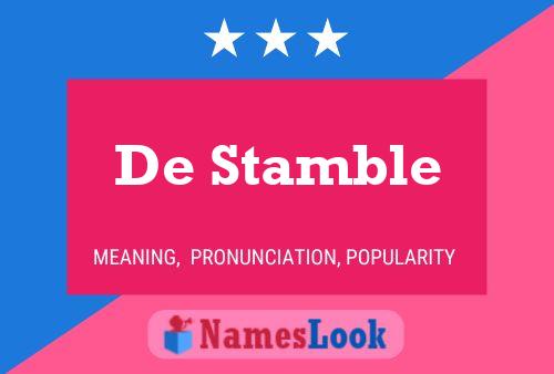 De Stamble 名字海报