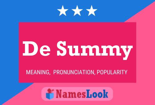 De Summy 名字海报