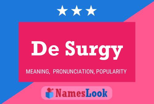 De Surgy 名字海报