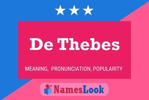 De Thebes 名字海报