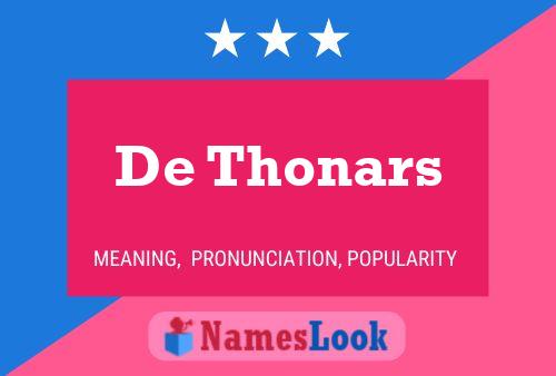 De Thonars 名字海报