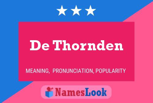 De Thornden 名字海报