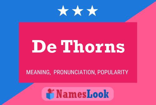 De Thorns 名字海报