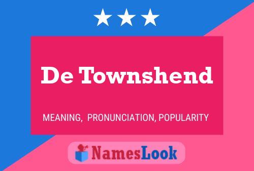 De Townshend 名字海报