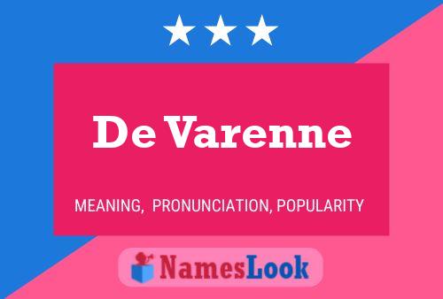 De Varenne 名字海报