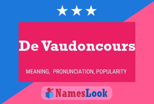 De Vaudoncours 名字海报