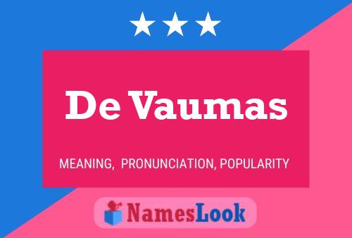 De Vaumas 名字海报