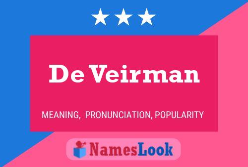 De Veirman 名字海报