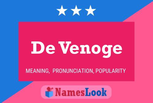 De Venoge 名字海报