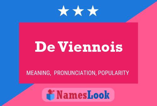 De Viennois 名字海报