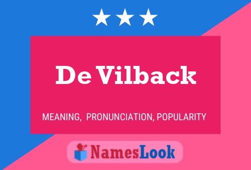 De Vilback 名字海报